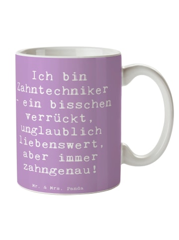 Mr. & Mrs. Panda Keramtiktasse Spruch Zahntechniker Spaß mit Spruch in Lavendeltraum