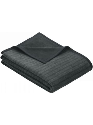 Erwin Müller Jacquard, Baumwollmischung Wohndecke Rimini in anthrazit