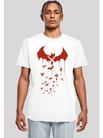 F4NT4STIC T-Shirt DC Comics Batman Arkham Knight Bats X Drip in weiß