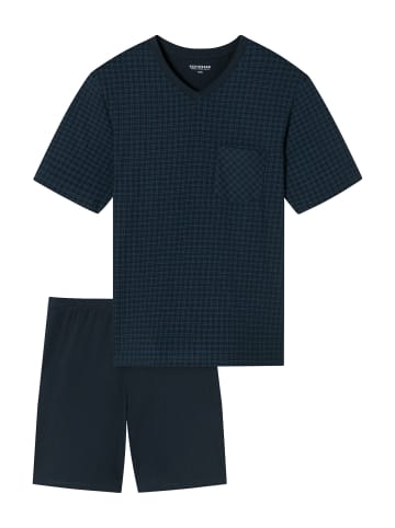 Schiesser Pyjama Comfort Essentials in nachtblau