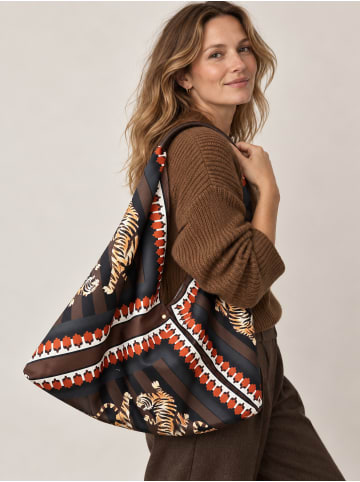 collezione alessandro Schultertasche " Sacca Tigri " in schwarz