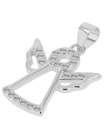 Adeliás Damen Anhänger Engel aus 925 Silber mit Zirkonia in silber
