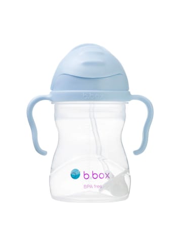 B. Box Trinkflasche mit Strohhalm 240ml Gelato Bubblegum in Hellblau