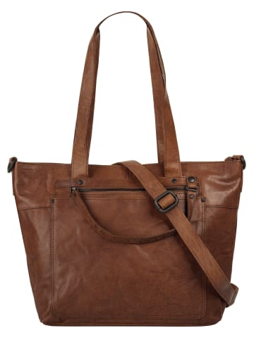 SPIKES & SPARROW Shopper echt Leder in cognac