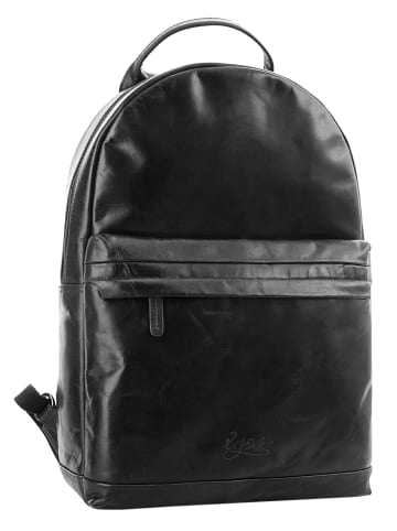 X-ZONE Rucksack echt Leder in schwarz