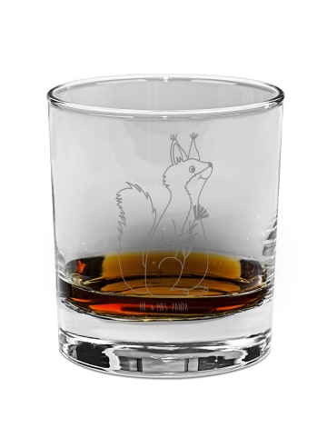 Mr. & Mrs. Panda Whiskyglas Eichhörnchen Blume ohne Spruch in Transparent