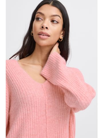 b. young BYOMEA V-NECK JUMPER - A-Linie in Porcelain Rose Melange