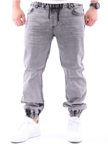 RESLAD Jeans Denim Jogginghose in grau