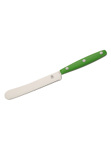 Ernst Siebeneicher-Hellwig  PUMA Buckelmesser mit Wellenschliff, Küchenmesser grünem ABS Griff