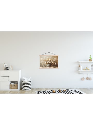 OnlyWow Poster mit Leiste Elegante Blumen