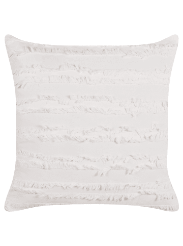 Beliani Dekokissen MAKNEH in Weiß - (W) 45 x (H) 12 x (L) 45 cm