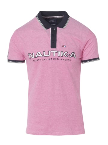 KOROSHI KURZARM POLOSHIRT PIQUE in pink