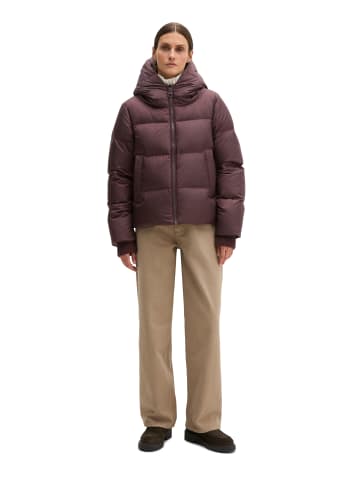 Marc O'Polo Puffer-Daunenjacke mit Kapuze regular in Black Cherry