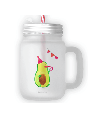 Mr. & Mrs. Panda Limonadenglas Avocado Party ohne Spruch in Transparent