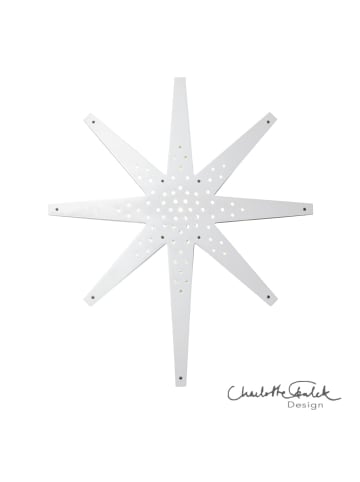 STAR Trading Holzstern Hängeleuchte ,Tall', groß, 70cm, weiß