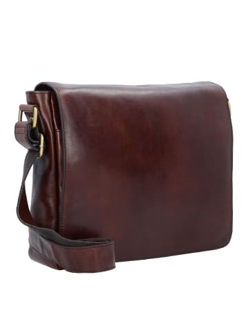 Leonhard Heyden Cambridge Messenger Leder 32 cm Laptopfach in rotbraun