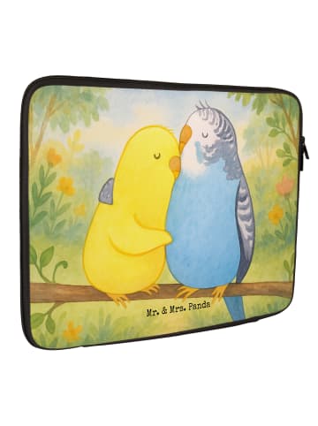 Mr. & Mrs. Panda Hülle Laptop Wellensittich Liebe Design ohne Sp... in Weiß