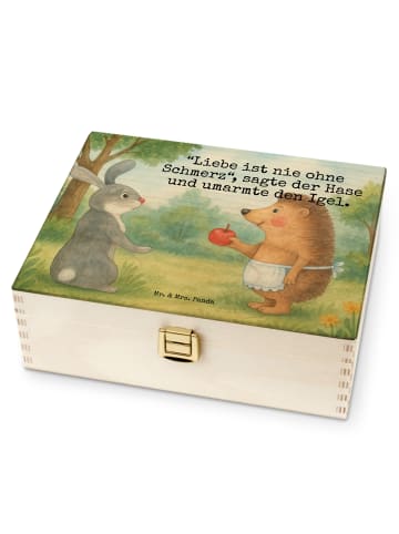 Mr. & Mrs. Panda Teedose Hase Igel Design mit Spruch in Weiß