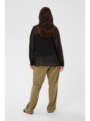 KAFFE curve Langarm-Hemd KClinara Regular fit in Black Deep