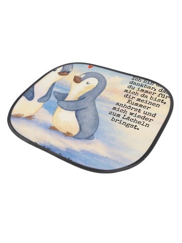 Mr. & Mrs. Panda Sonnenschutz Pinguine trösten Design mit Spruch in Weiß