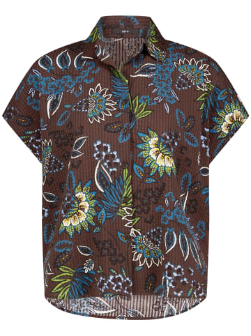Zero  Stoffhose in Brown/Petrol