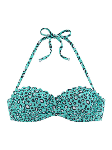 LASCANA Bügel-Bandeau-Bikini-Top in mint-bedruckt