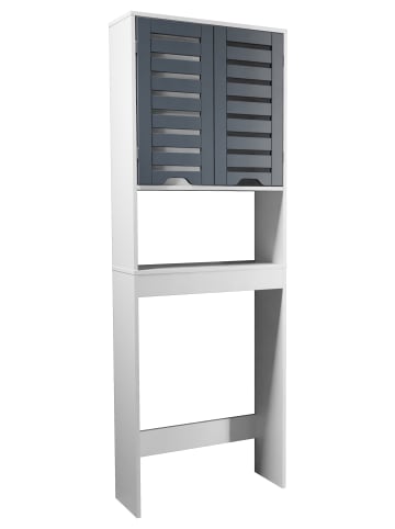 VCM  Überbauschrank Waschmaschine Überbau Schrank Flonali in Weiß / Anthrazit