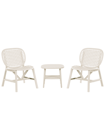 Beliani 3-tlg Bistro Set SICELLE in Weiß