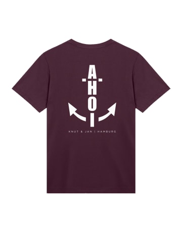 F4NT4STIC T-Shirt Anker Knut und Jan Hamburg in maroon