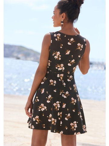 Vivance Strandkleid in schwarz-koralle bedruckt