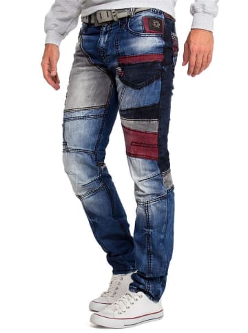 Cipo & Baxx Herren Bequem Jeans Stonewashed in Blue