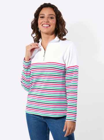 WITT WEIDEN Sweatshirt in ecru-pink-bedruckt