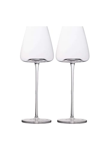 Intirilife Wein Glas Set 500ml Weißwein Rotwein in 2x 500ml Transparent