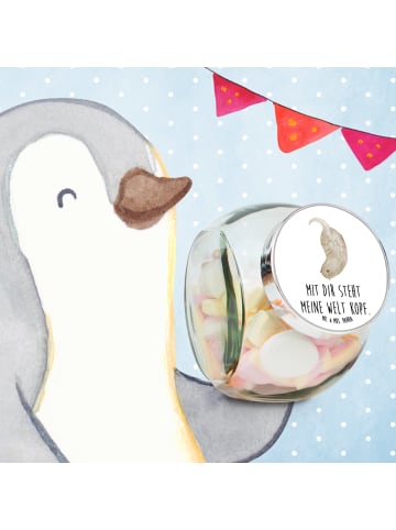 Mr. & Mrs. Panda Teedose Otter Kopfüber mit Spruch in Weiß