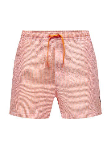 Only&Sons Badehose 'Ted Seersucker' in rot