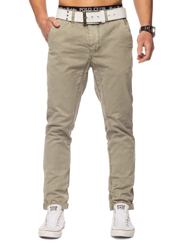 98-86 Chino Hose Tapered Leg Reine H1421 in Beige