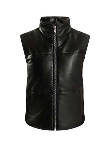 DreiMaster Damen Lederweste in Schwarz