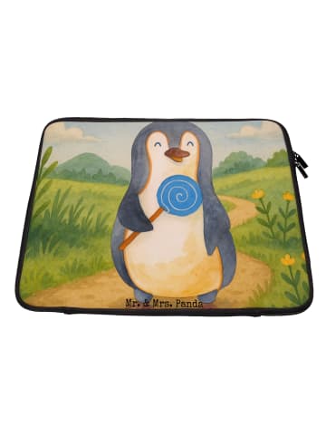 Mr. & Mrs. Panda Laptop Tasche Pinguin Lolli Design ohne Spruch in Weiß