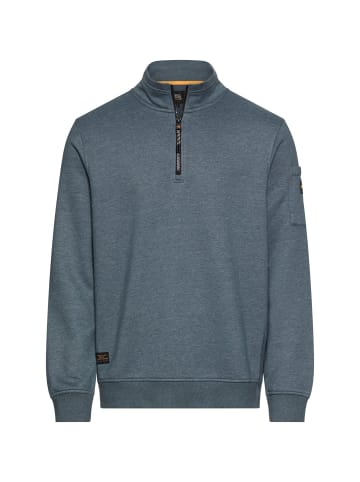 Camel Active Sweatshirt mit Troyerkragen in Tintenblau
