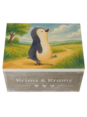 Mr. & Mrs. Panda Geschenkbox Pinguin mHerzieren Design ohne Spruch in Weiß