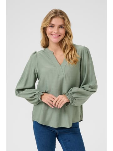 Kaffe Langarm-Bluse KAmariana Regular fit in Oil Green