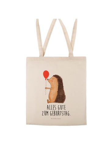 Mr. & Mrs. Panda Tragetasche Igel Luftballon mit Spruch in Creme