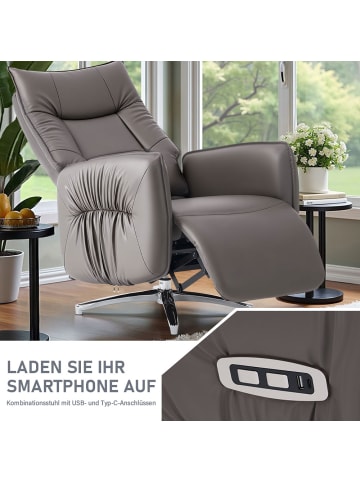 Tphecda Fernsehsessel Elektrisch Verstellbar in Braun 79.5x72x109 cm