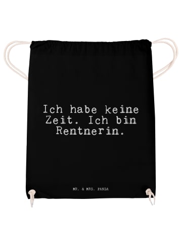 Mr. & Mrs. Panda Jutebeutel Ich habe keine Zeit.... mit Spruch in Schwarz