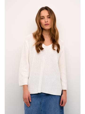 Kaffe Strickpullover KAmerian Oversize fit in Chalk