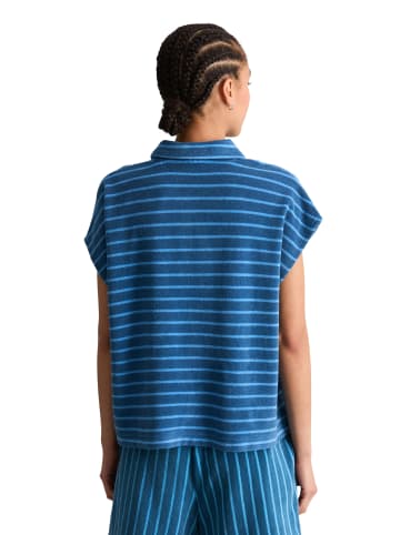 Marc O'Polo DENIM Frottee-Poloshirt relaxed in Medium Blue
