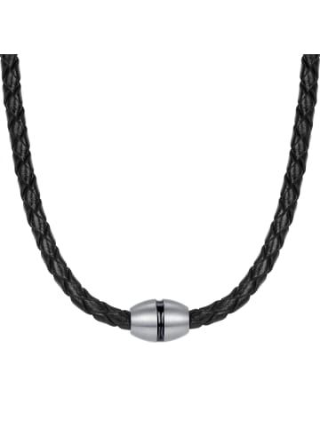 True Rebels Leder-Kette Echtleder in schwarz