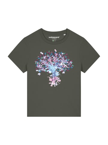 wat? Apparel T-Shirt Tree of life in Khaki