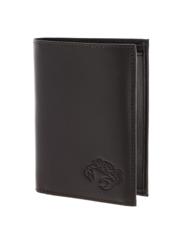 oxmox Leather Geldbörse RFID Schutz Leder 10 cm in braun-crab 2.0