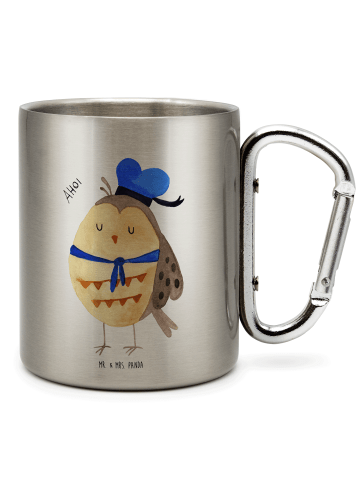 Mr. & Mrs. Panda Teetasse Eule Matrose ohne Spruch in Silber